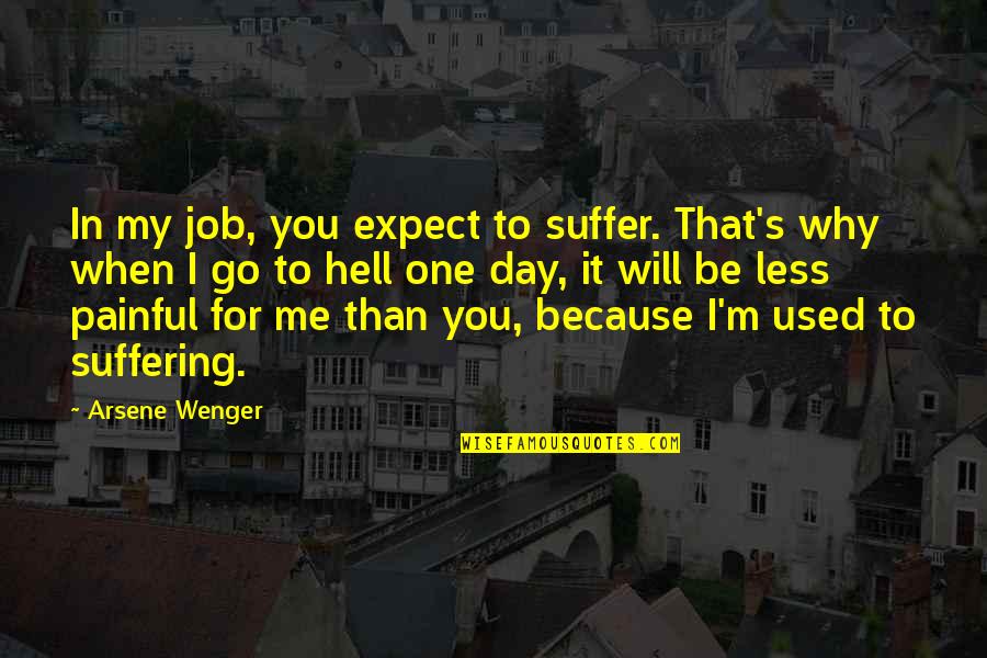 Suffering Will Quotes By Arsene Wenger: In my job, you expect to suffer. That's