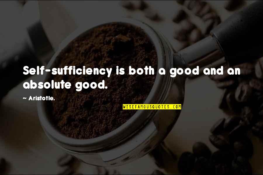 Sufficiency Quotes By Aristotle.: Self-sufficiency is both a good and an absolute