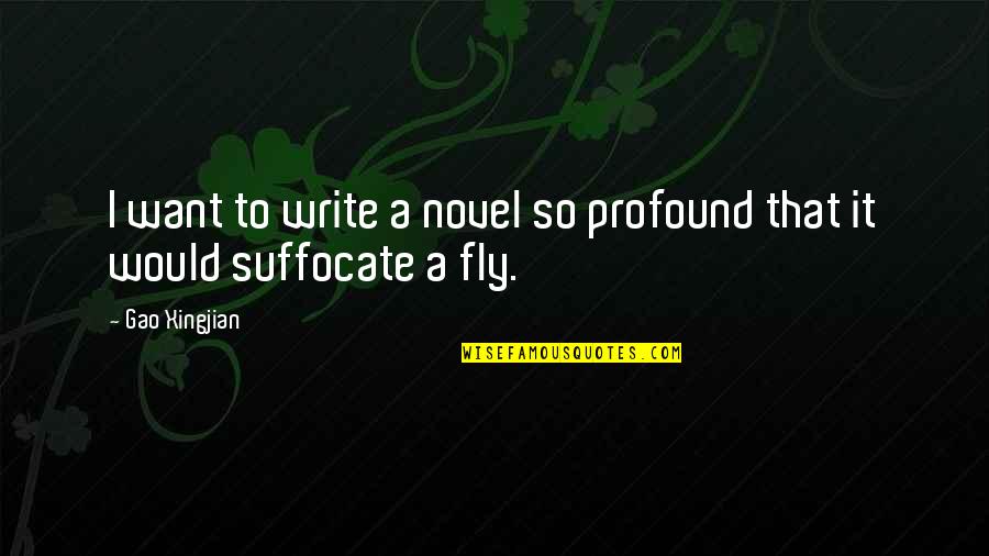 Suffocate Quotes By Gao Xingjian: I want to write a novel so profound