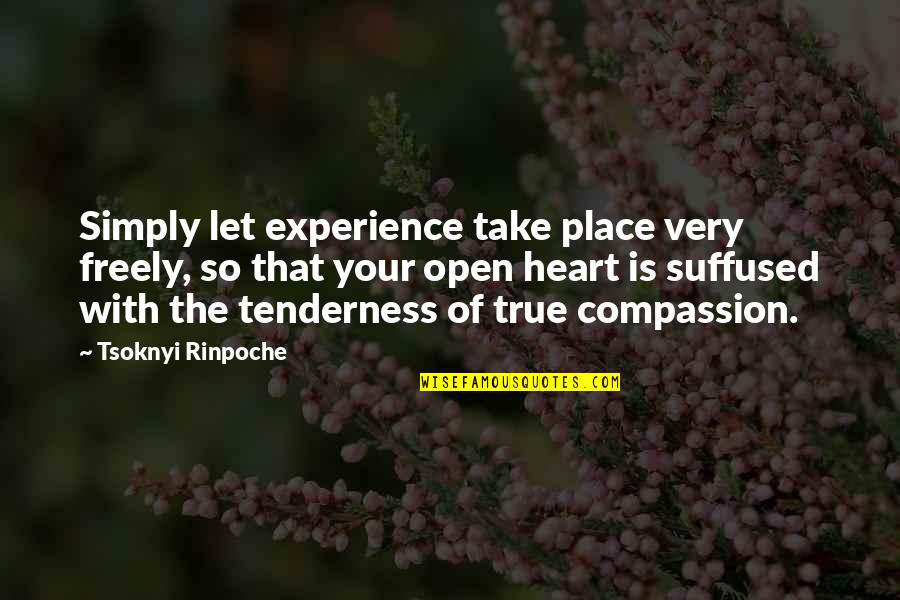 Suffused Quotes By Tsoknyi Rinpoche: Simply let experience take place very freely, so Suffused Quotes By Tsoknyi Rinpoche: Simply let experience take place very freely, so