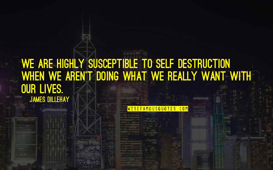 Sufi Quotes By James Dillehay: We are highly susceptible to self destruction when Sufi Quotes By James Dillehay: We are highly susceptible to self destruction when