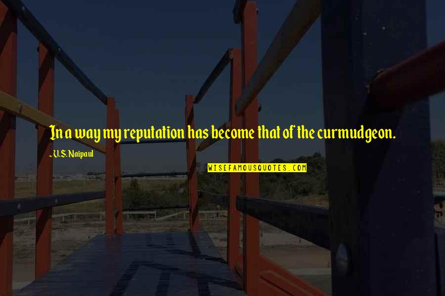Sufian Quotes By V.S. Naipaul: In a way my reputation has become that Sufian Quotes By V.S. Naipaul: In a way my reputation has become that