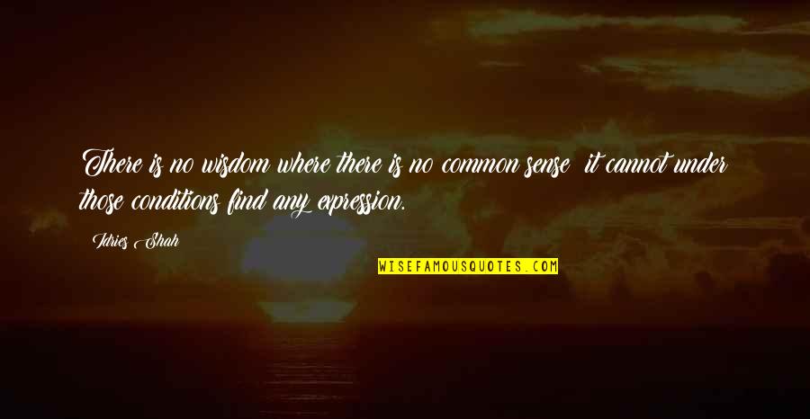 Sufis Quotes By Idries Shah: There is no wisdom where there is no
