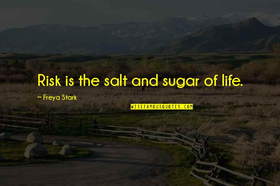 Sugar Life Quotes By Freya Stark: Risk is the salt and sugar of life.
