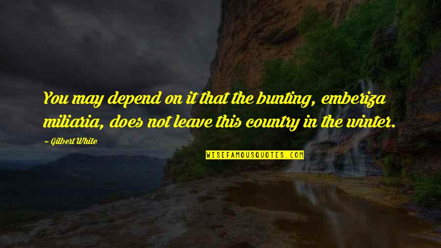 Sugiuchi Toshiya Quotes By Gilbert White: You may depend on it that the bunting, Sugiuchi Toshiya Quotes By Gilbert White: You may depend on it that the bunting,