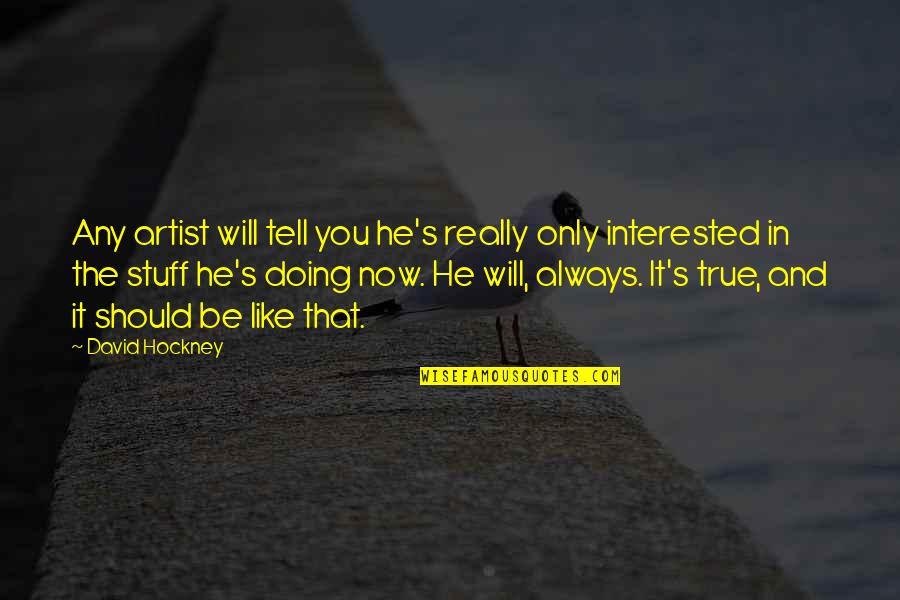 Suhyun Park Quotes By David Hockney: Any artist will tell you he's really only