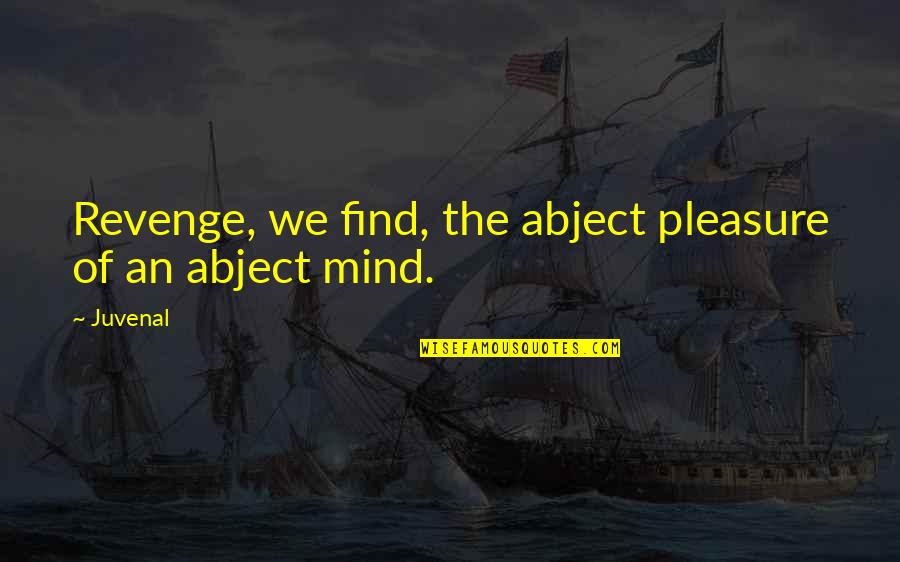 Suleyman Magnificul Quotes By Juvenal: Revenge, we find, the abject pleasure of an