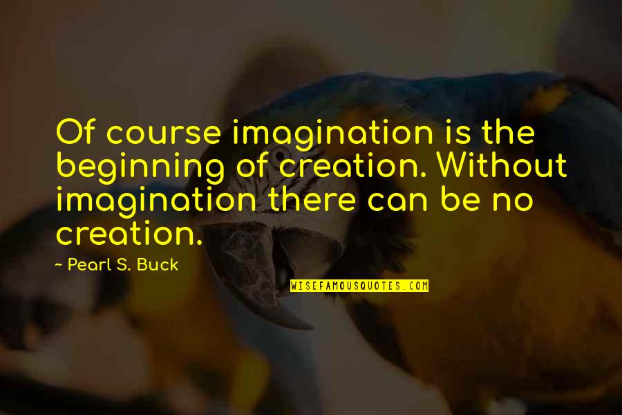 Suljo I Mujo Quotes By Pearl S. Buck: Of course imagination is the beginning of creation.