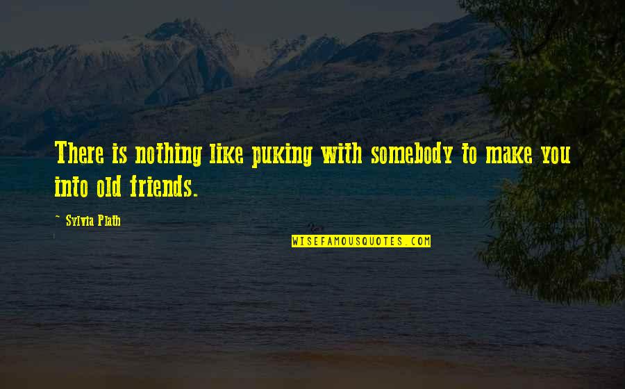 Sulk In Quotes By Sylvia Plath: There is nothing like puking with somebody to