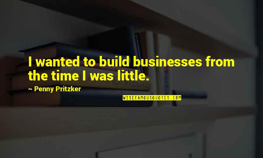 Sully People Finder Quotes By Penny Pritzker: I wanted to build businesses from the time