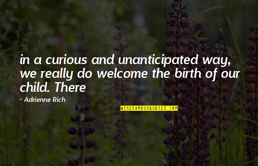 Sultan Salahuddin Ayyubi Quotes By Adrienne Rich: in a curious and unanticipated way, we really