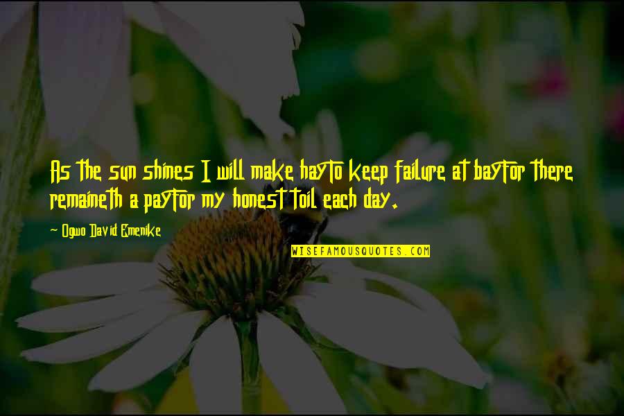 Sumiko Cartridges Quotes By Ogwo David Emenike: As the sun shines I will make hayTo Sumiko Cartridges Quotes By Ogwo David Emenike: As the sun shines I will make hayTo