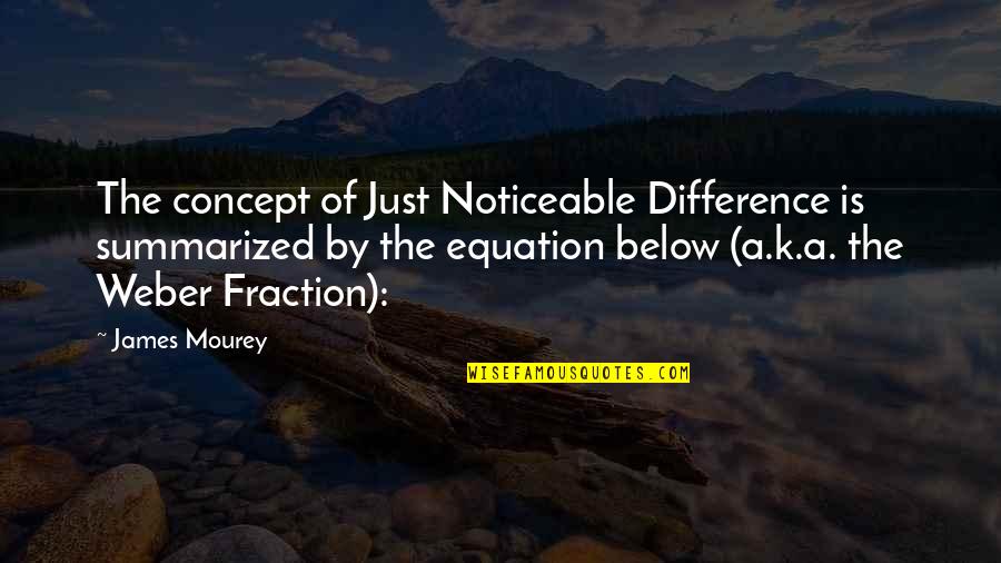 Summarized Quotes By James Mourey: The concept of Just Noticeable Difference is summarized