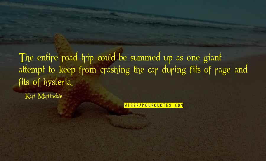 Summed Quotes By Kari Martindale: The entire road trip could be summed up Summed Quotes By Kari Martindale: The entire road trip could be summed up