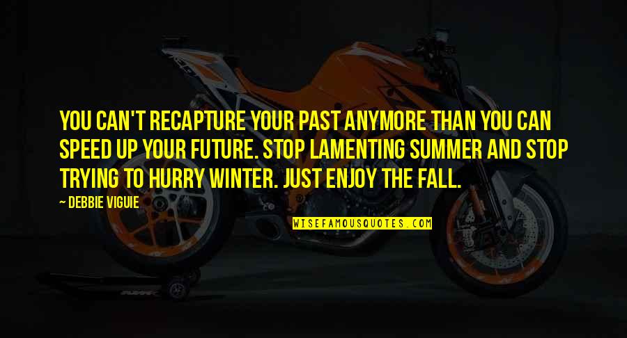 Summer Fall Quotes By Debbie Viguie: You can't recapture your past anymore than you Summer Fall Quotes By Debbie Viguie: You can't recapture your past anymore than you