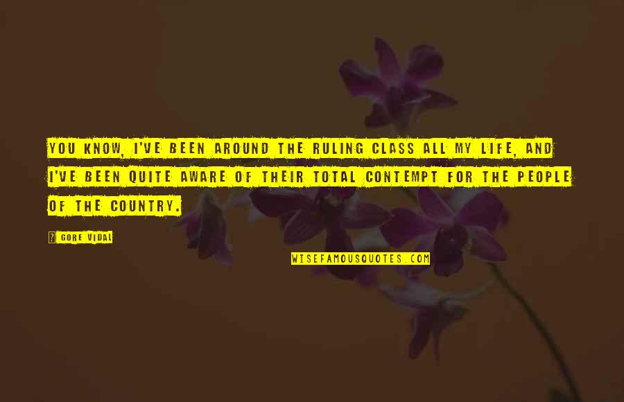 Summer Getaway Quotes By Gore Vidal: You know, I've been around the ruling class