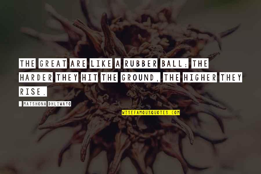 Summer Perfume Quotes By Matshona Dhliwayo: The great are like a rubber ball; the Summer Perfume Quotes By Matshona Dhliwayo: The great are like a rubber ball; the