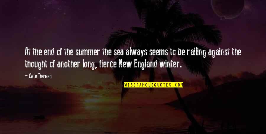 Summer Sea Quotes By Cate Tiernan: At the end of the summer the sea