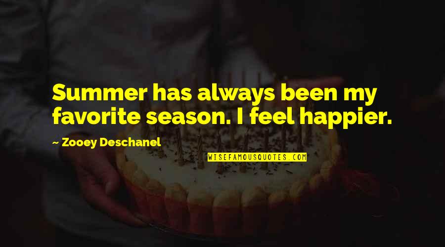 Summer Season Quotes By Zooey Deschanel: Summer has always been my favorite season. I