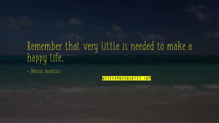 Summer Wharton Quotes By Marcus Aurelius: Remember that very little is needed to make