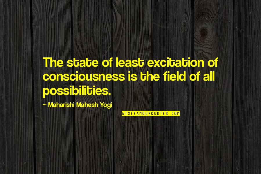 Summing Up Quotes By Maharishi Mahesh Yogi: The state of least excitation of consciousness is