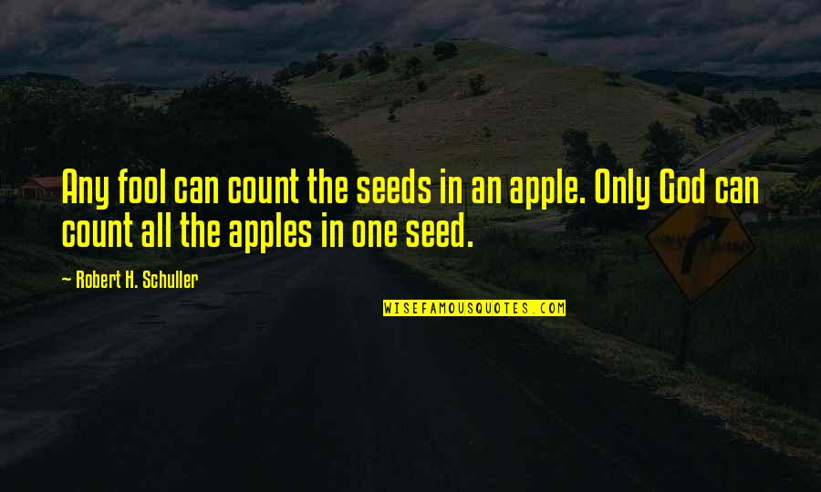 Summoner Wars Quotes By Robert H. Schuller: Any fool can count the seeds in an Summoner Wars Quotes By Robert H. Schuller: Any fool can count the seeds in an