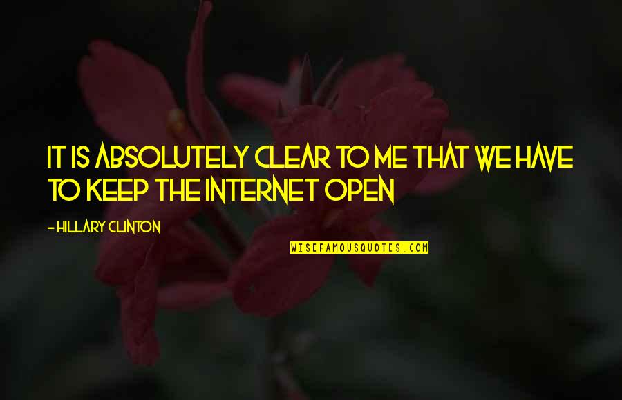 Summoningsuccubus Quotes By Hillary Clinton: It is absolutely clear to me that we