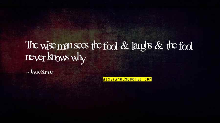 Sumner's Quotes By Jovie Sumner: The wise man sees the fool & laughs