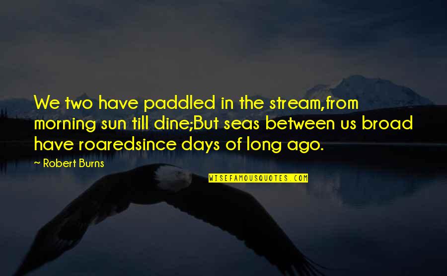 Sun Burns Quotes By Robert Burns: We two have paddled in the stream,from morning
