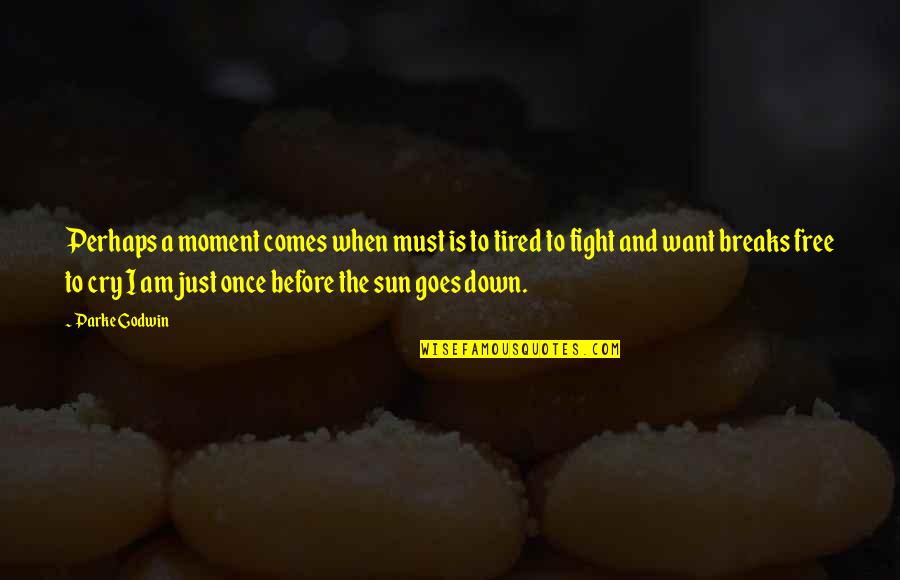 Sun Comes Up Quotes By Parke Godwin: Perhaps a moment comes when must is to