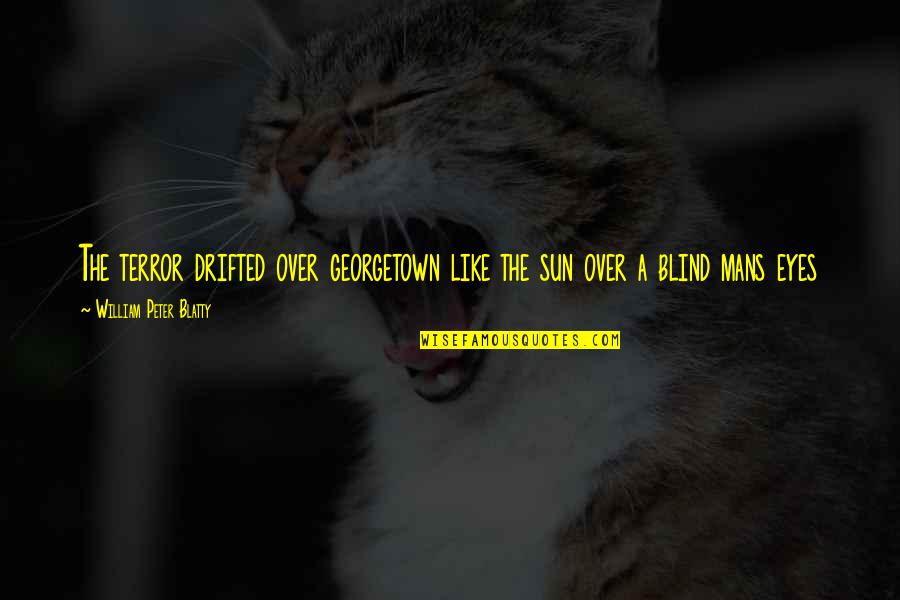 Sun In The Eyes Quotes By William Peter Blatty: The terror drifted over georgetown like the sun