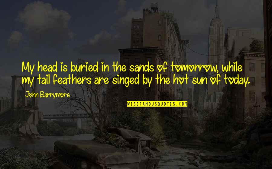 Sun Is So Hot Quotes By John Barrymore: My head is buried in the sands of