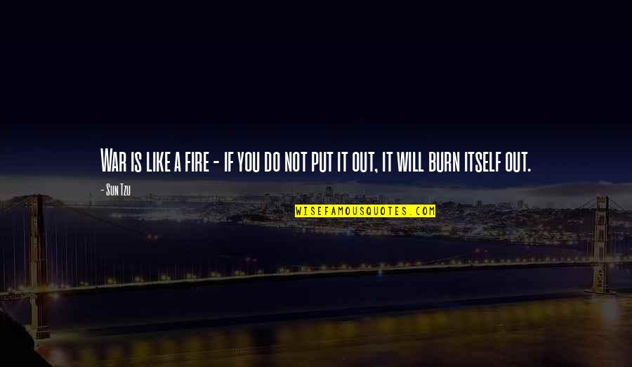Sun Itself Quotes By Sun Tzu: War is like a fire - if you