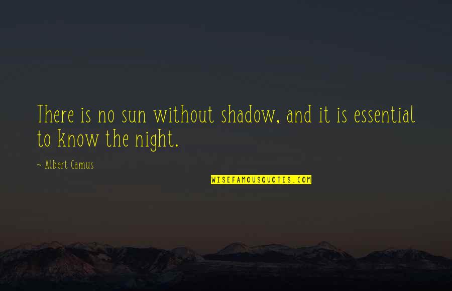 Sun Shadow Quotes By Albert Camus: There is no sun without shadow, and it