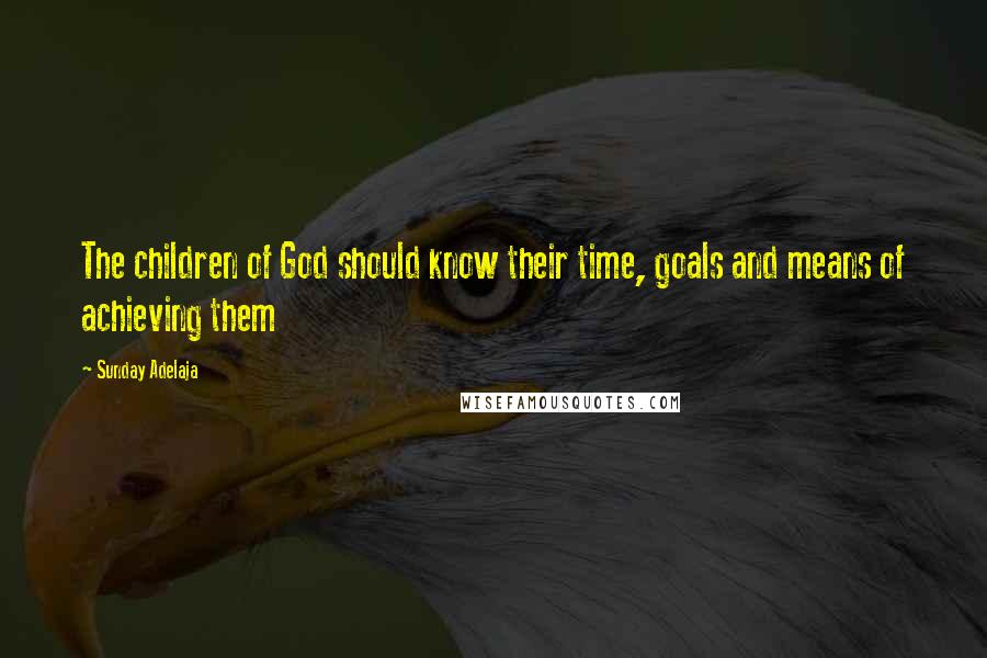 Sunday Adelaja quotes: The children of God should know their time, goals and means of achieving them