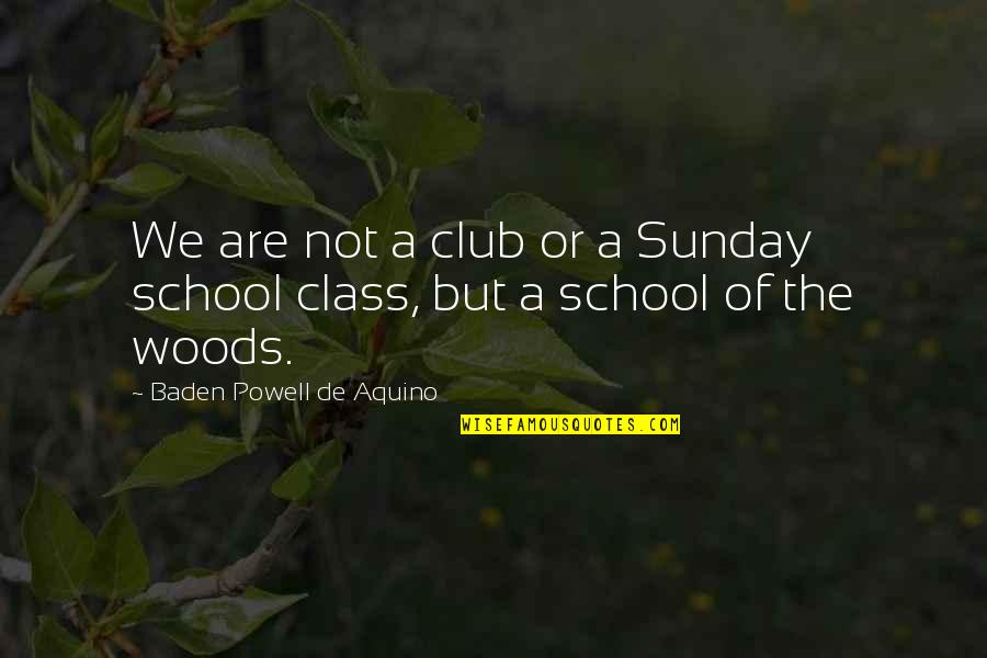 Sunday Wisdom Quotes By Baden Powell De Aquino: We are not a club or a Sunday
