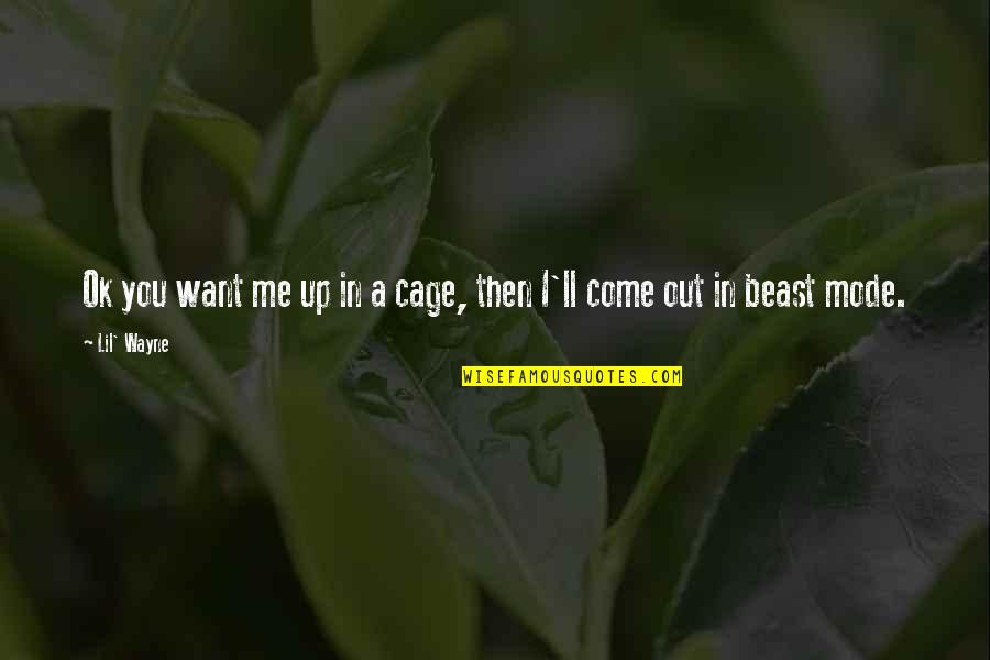 Sundine Of Your Love Quotes By Lil' Wayne: Ok you want me up in a cage,