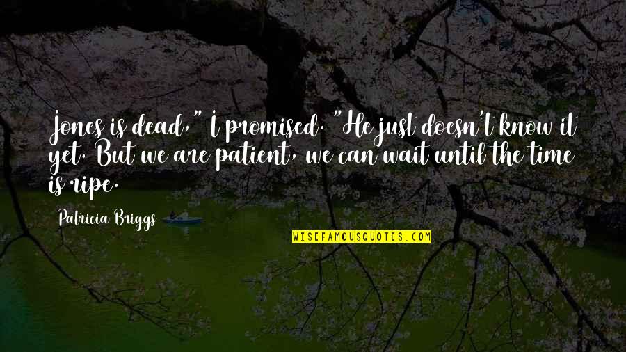 Sungstarwin Quotes By Patricia Briggs: Jones is dead," I promised. "He just doesn't Sungstarwin Quotes By Patricia Briggs: Jones is dead," I promised. "He just doesn't
