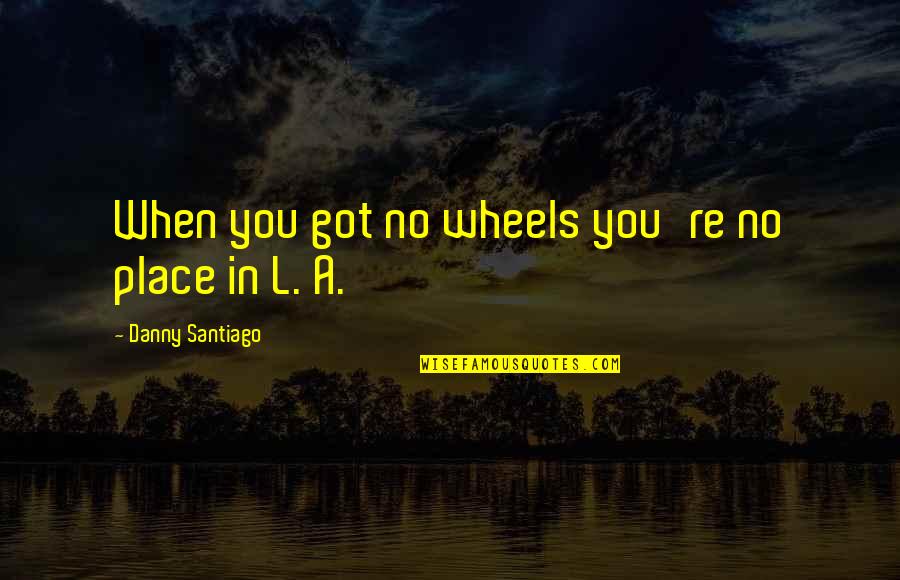 Sunjata Analysis Quotes By Danny Santiago: When you got no wheels you're no place