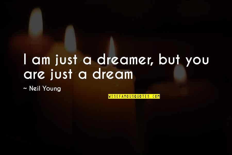 Sunken Ships Quotes By Neil Young: I am just a dreamer, but you are