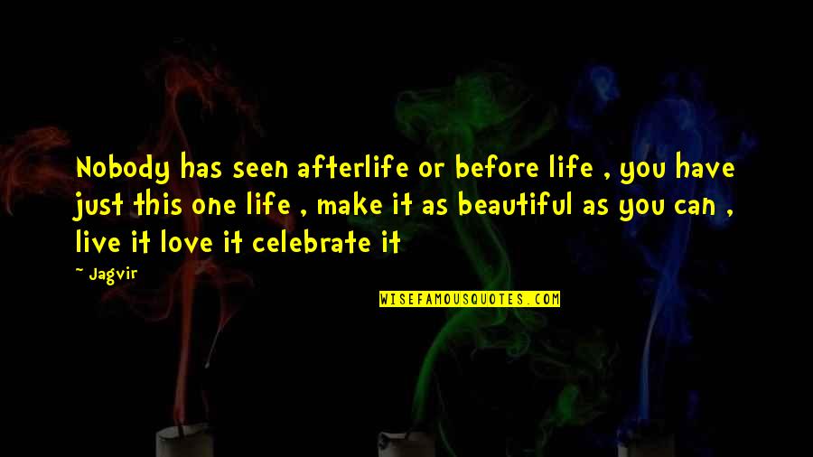 Sunny Side Up Quotes By Jagvir: Nobody has seen afterlife or before life ,