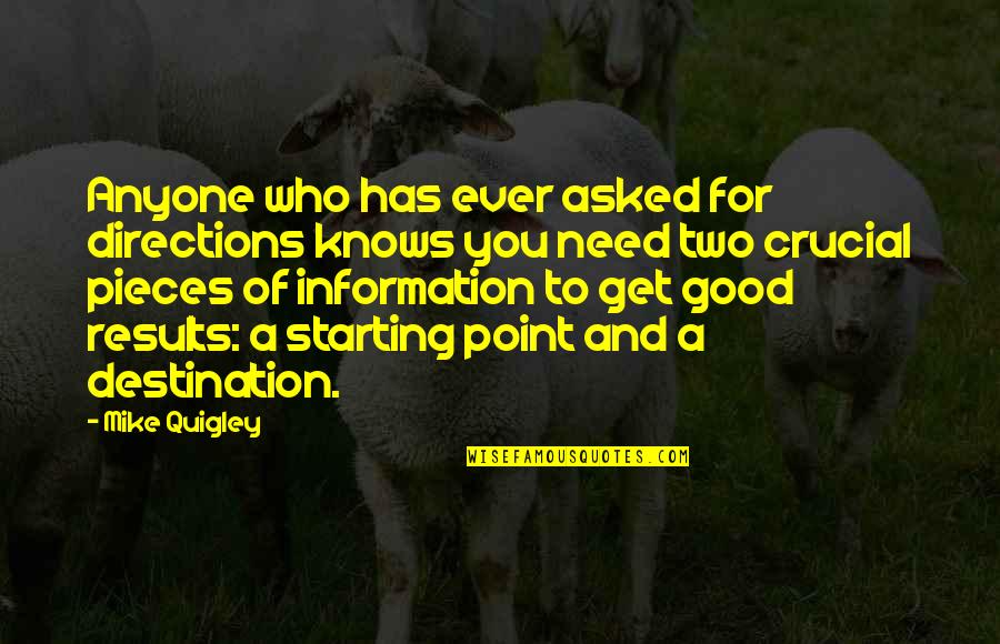 Sunny Sundays Quotes By Mike Quigley: Anyone who has ever asked for directions knows