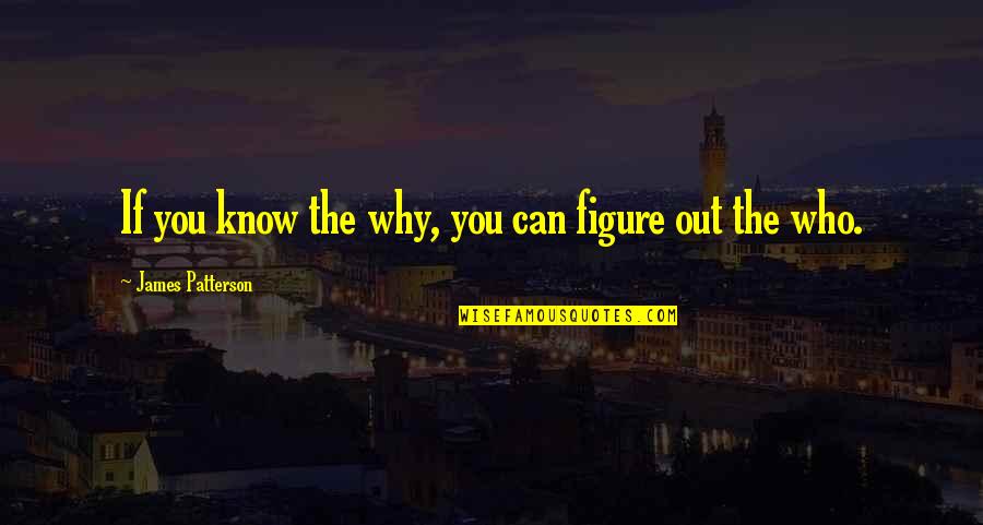 Sunset In The Sea Quotes By James Patterson: If you know the why, you can figure Sunset In The Sea Quotes By James Patterson: If you know the why, you can figure