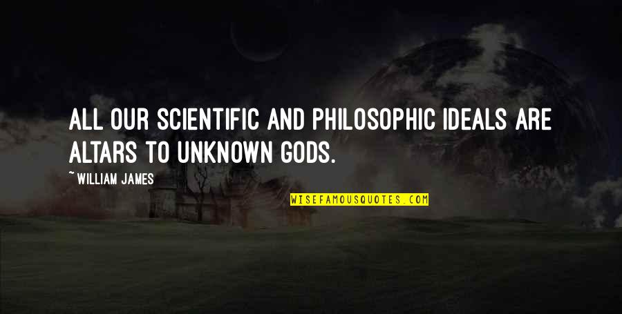 Sunshine And Smile Quotes By William James: All our scientific and philosophic ideals are altars