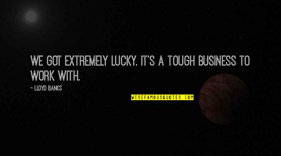 Sunshines And Flowers Quotes By Lloyd Banks: We got extremely lucky. It's a tough business