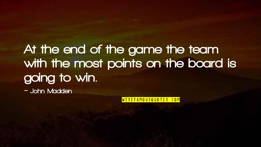 Sunteti Bine Quotes By John Madden: At the end of the game the team