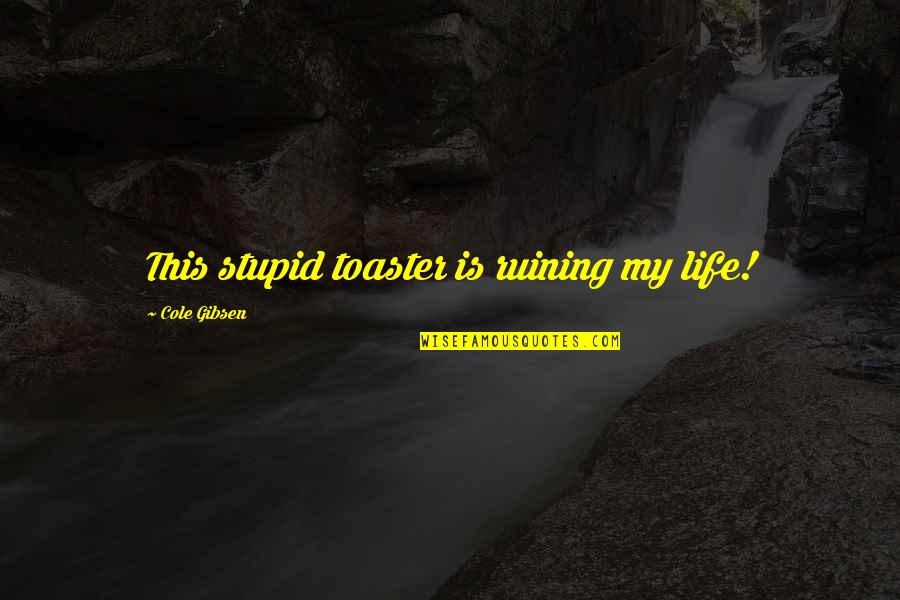 Super Funny Quotes By Cole Gibsen: This stupid toaster is ruining my life!