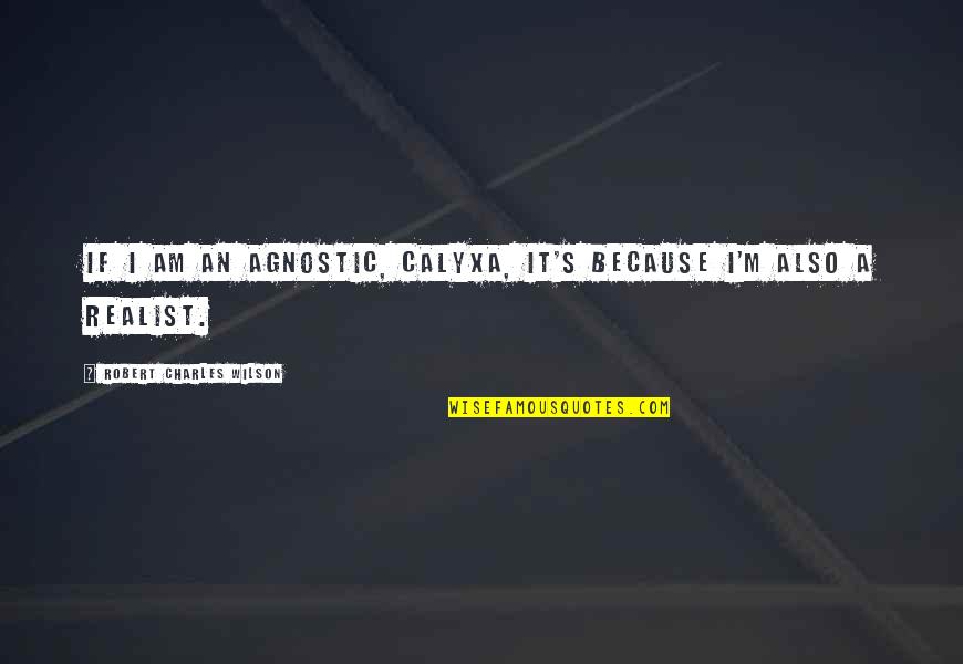 Super Mega Foxy Awesome Hot Quotes By Robert Charles Wilson: If I am an agnostic, Calyxa, it's because
