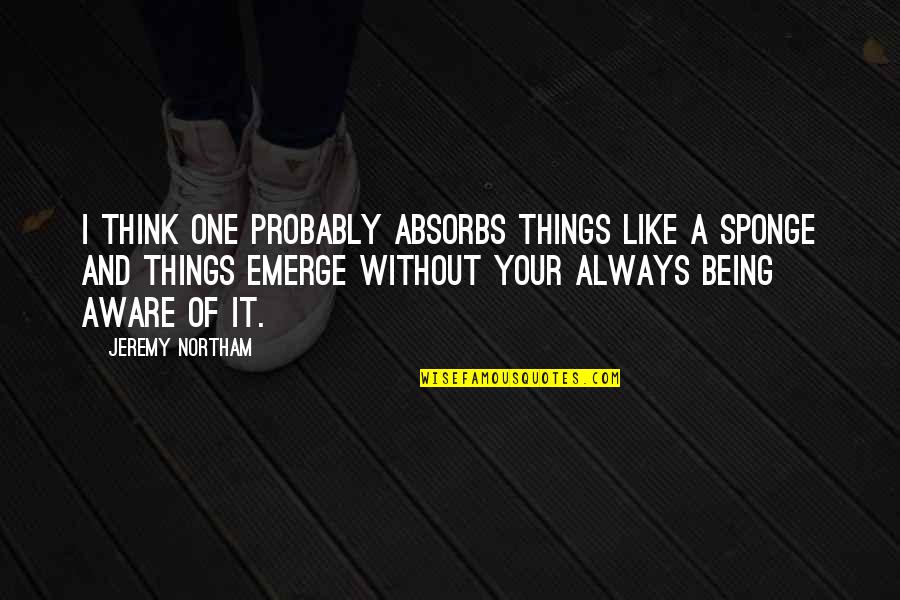 Super Smash Bros Ike Quotes By Jeremy Northam: I think one probably absorbs things like a