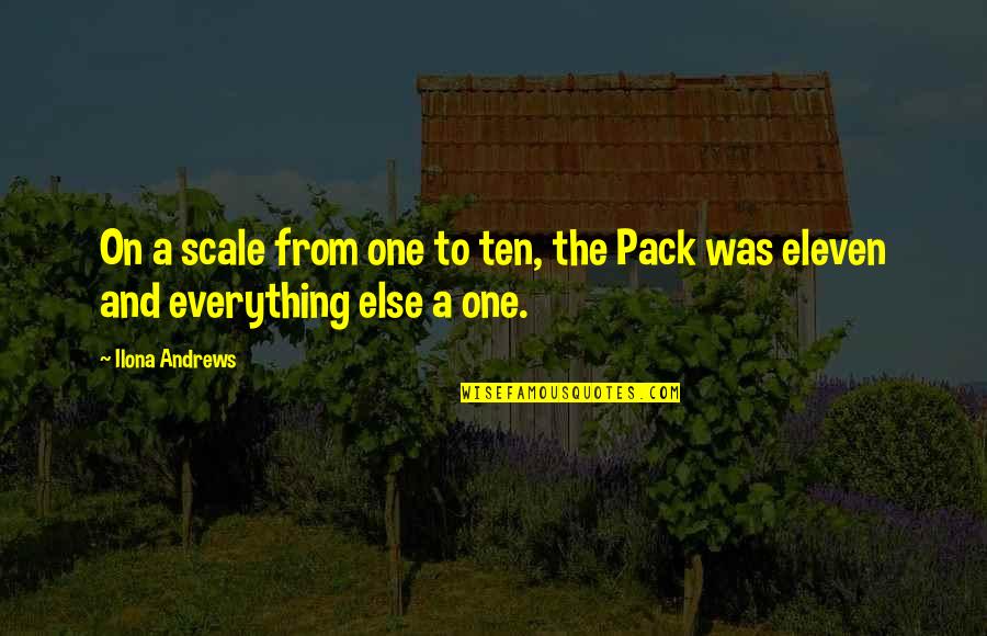 Super Stellar Quotes By Ilona Andrews: On a scale from one to ten, the